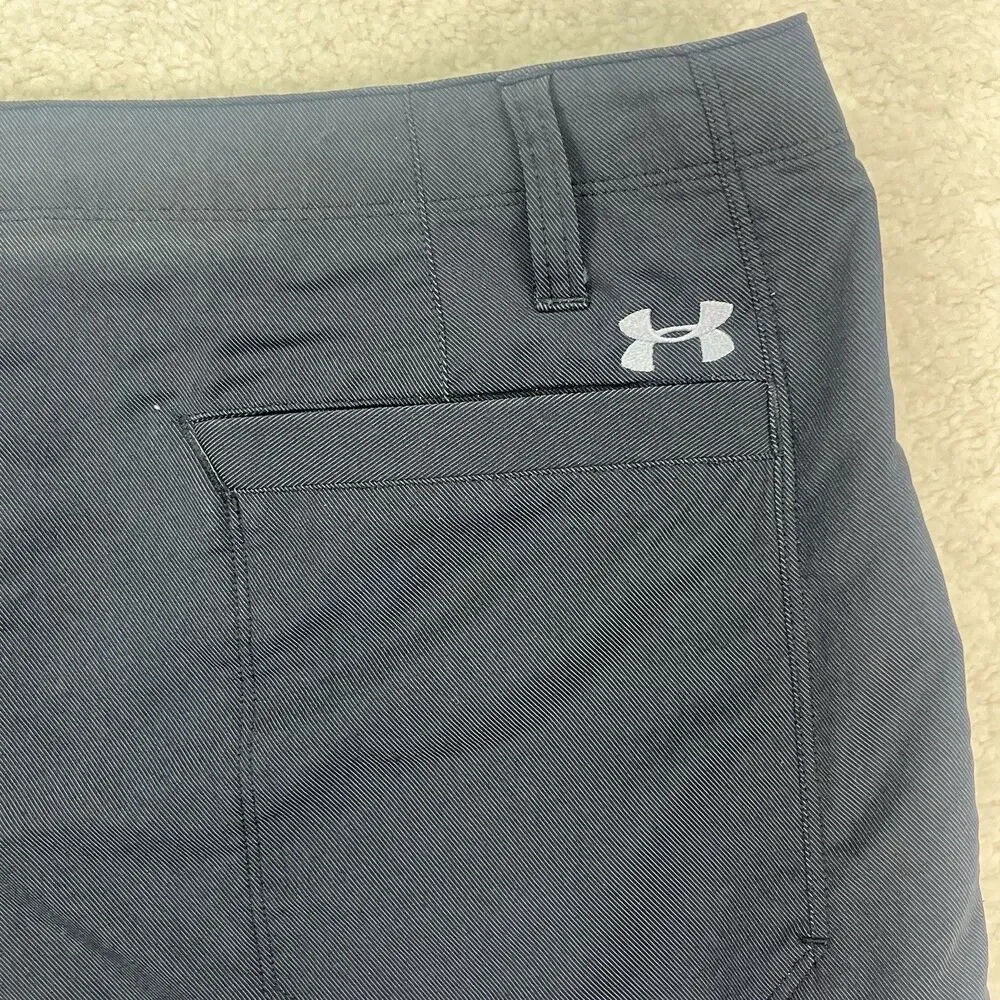 Under Armour Golf Pants Mens 36x30 Gray Straight Stretch‎ Nylon Polyester Vented